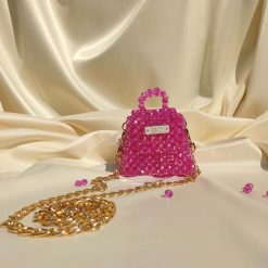 Amber mini Crystal shocking pink