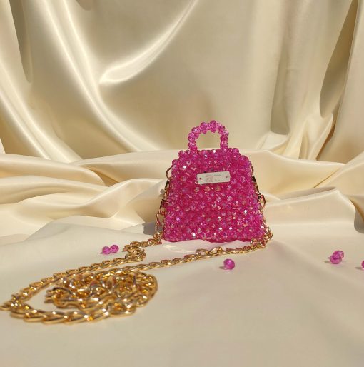 Amber mini Crystal shocking pink
