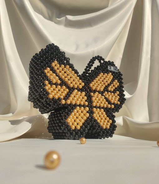 Butterfly Pearl Large Yellow & Black