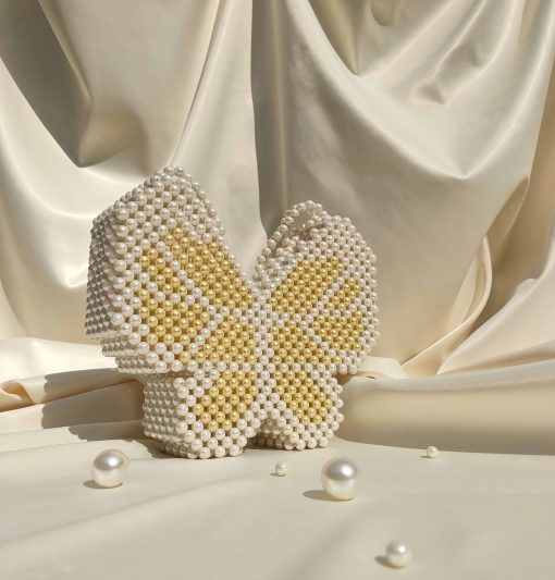 Butterfly Pearl Large Yellow & White (2)